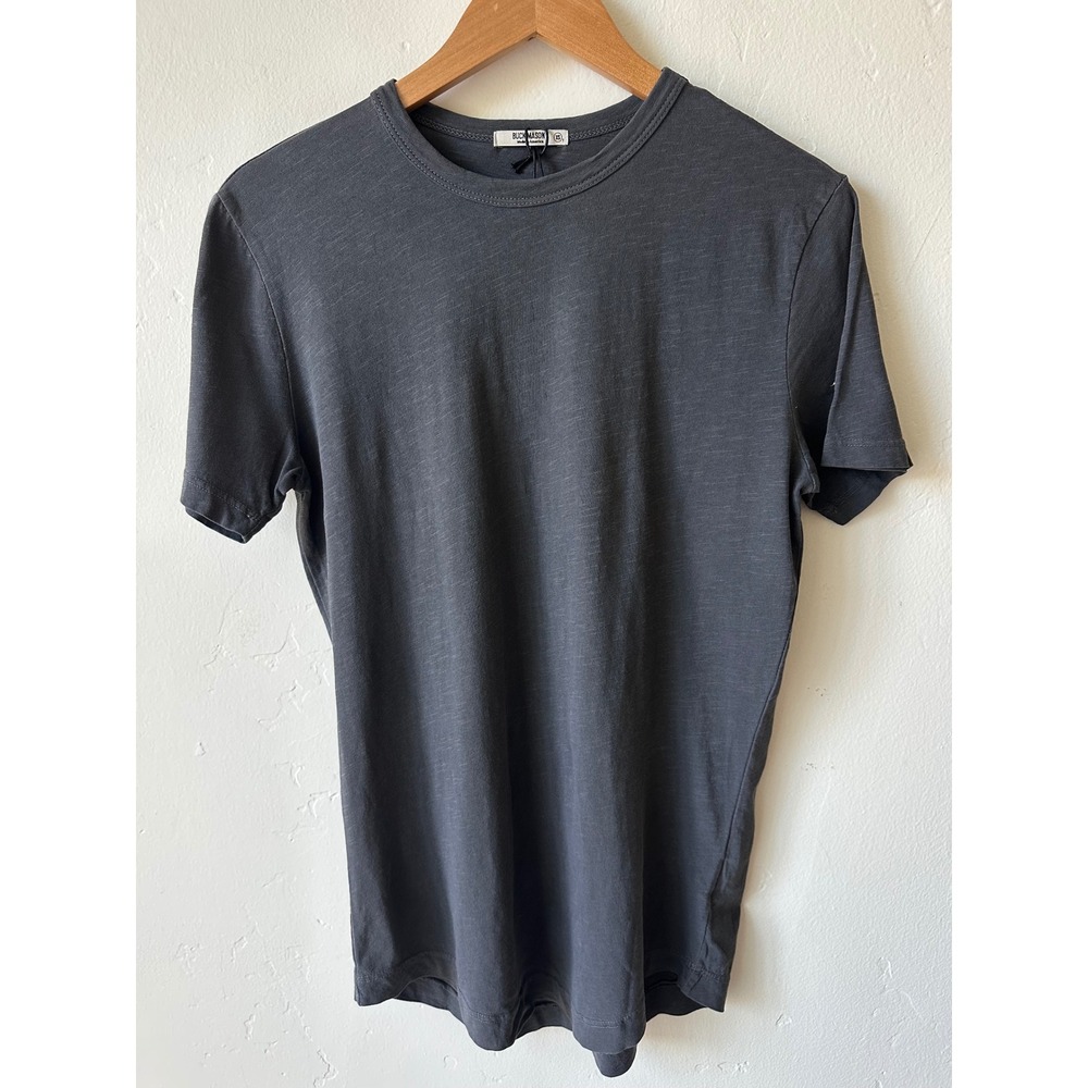 Buck Mason Slub Tall Curve Tee Coal Grey Size XS Cotton T-Shirt Minimalist Basic